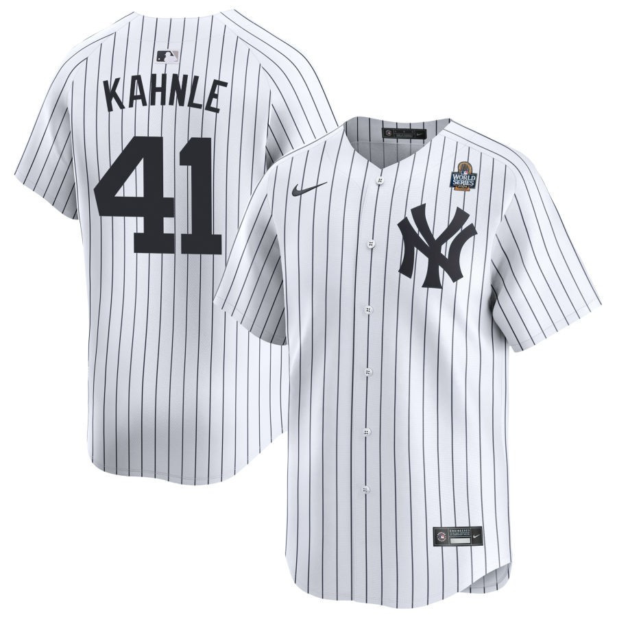Tommy Kahnle 41 New York Yankees 2024 World Series Home Limited Player Men Baseball Jersey - White 