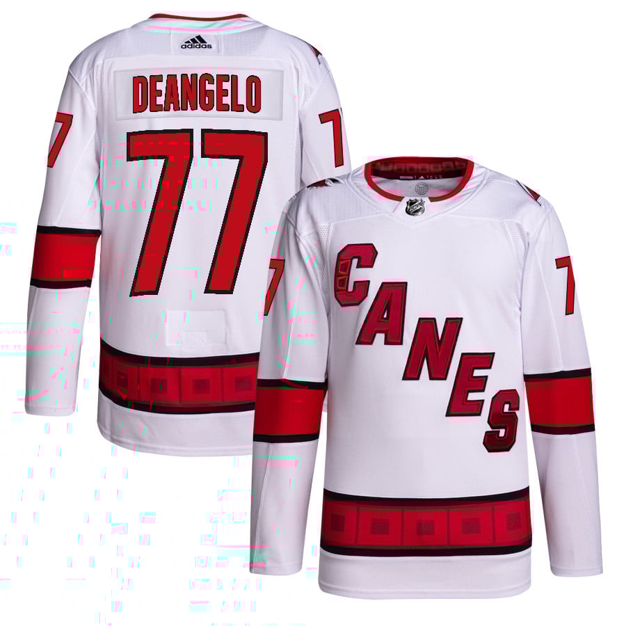 Tony DeAngelo 77 Carolina Hurricanes Away Primegreen Hockey Jersey - Men, White - JS353 