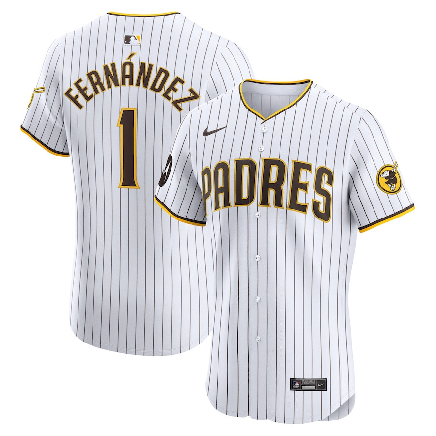 Tony Fernández 1 San Diego Padres Home Elite Men Baseball Jersey - White 