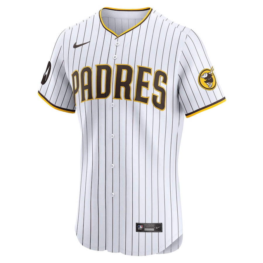 Alternative view of Tony Fernández 1 San Diego Padres Home Elite Men Baseball Jersey - White 