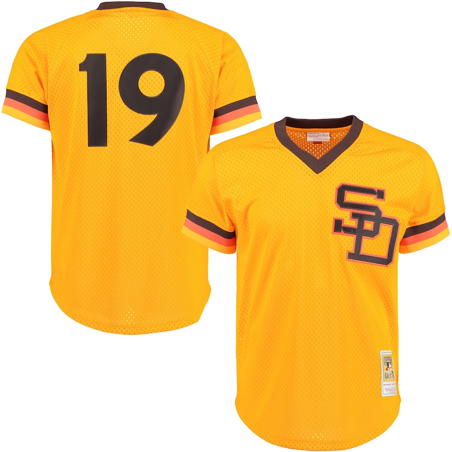 Tony Gwynn San Diego Padres Mitchell & Ness 1982 Cooperstown Collection Mesh Batting Practice Baseball Jersey ÃƒÂ¢Ã¢â€šÂ¬Ã¢â‚¬Å“ Gold