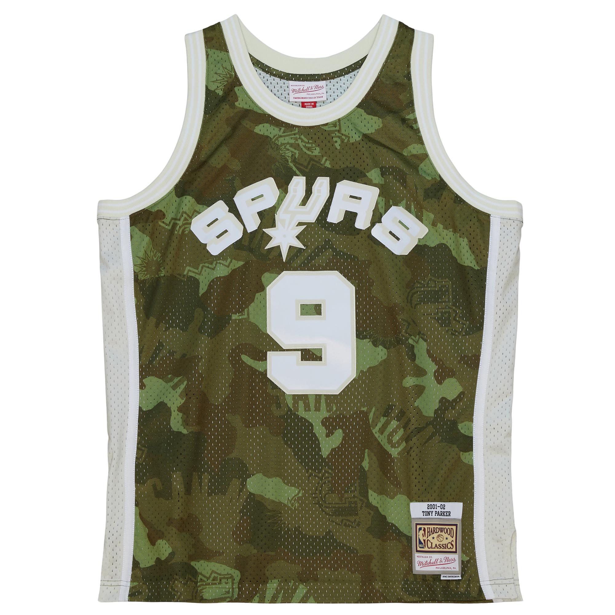 Alternative view of Tony Parker San Antonio Spurs Mitchell & Ness Hardwood Classics 2000/01 Ghost Green Swingman Basketball Jersey - Camo