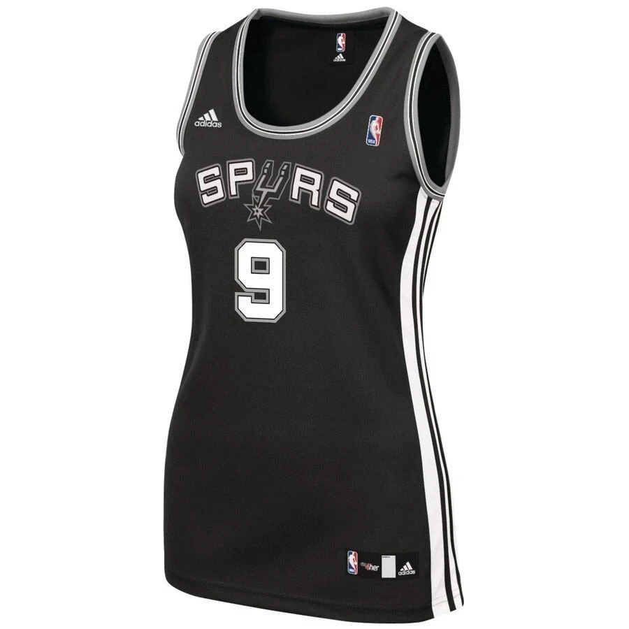 Alternative view of Tony Parker San Antonio Spurs Women's Team Basketball Jersey - Black - JS529 