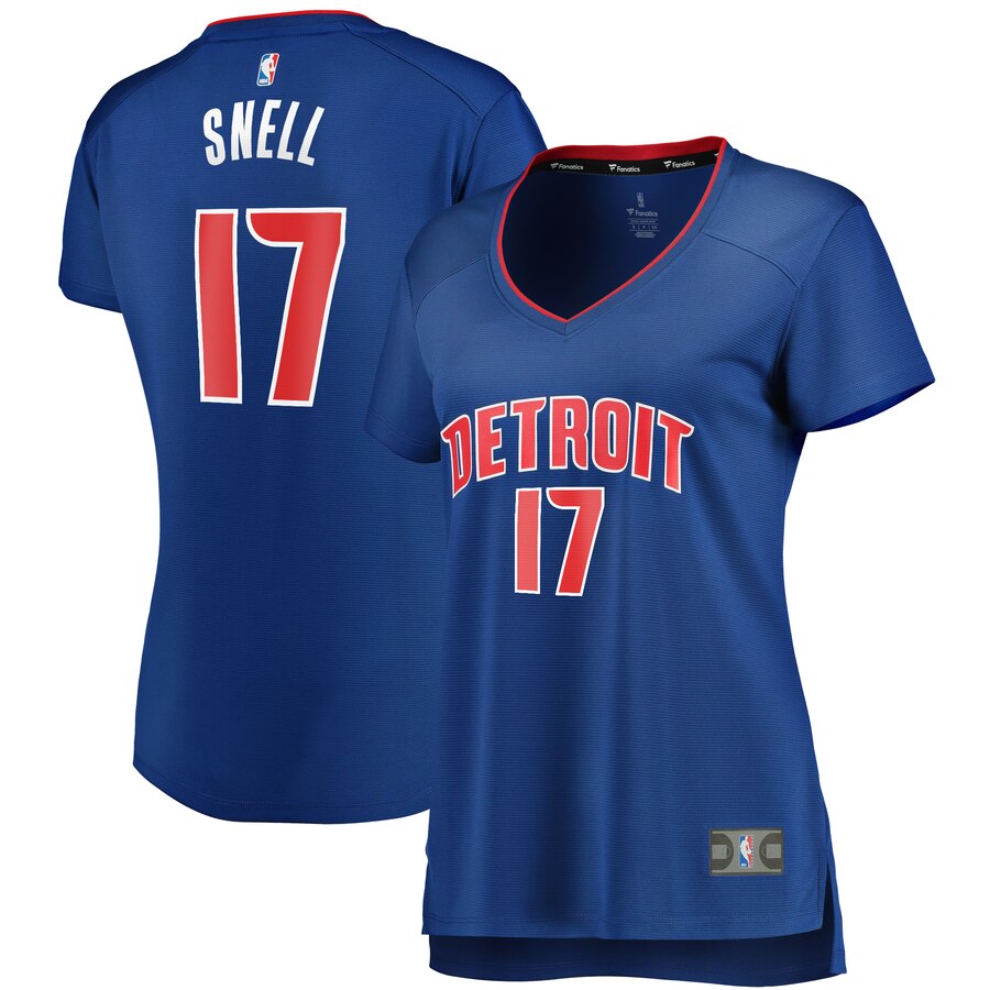 Tony Snell Detroit Pistons Fanatics Branded Women's Fast Break Replica Player Basketball Jersey - Icon Edition - Blue