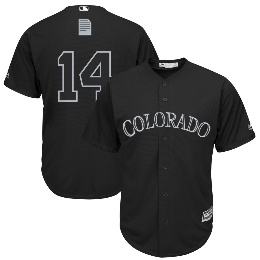 Tony Wolters Colorado Rockies Majestic 2020 Players' Weekend Replica Player Baseball Jersey - Black