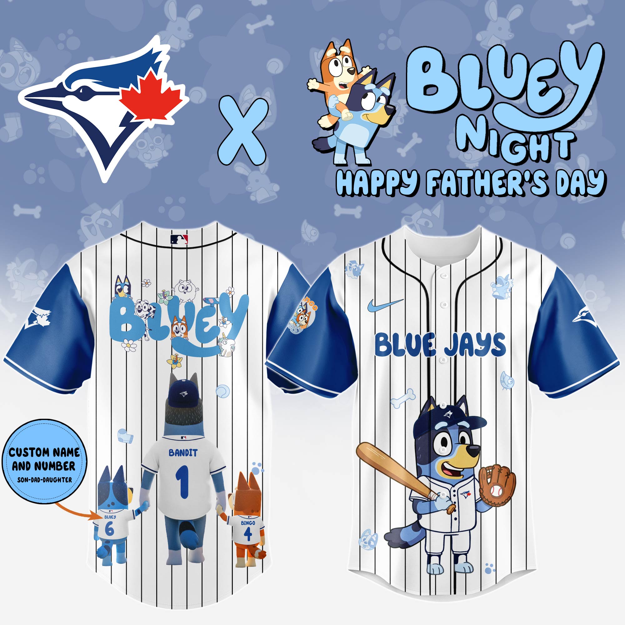 Toronto Blue Jays Happy Father’s Day Limited Edition Custom Baseball Jersey 2025
