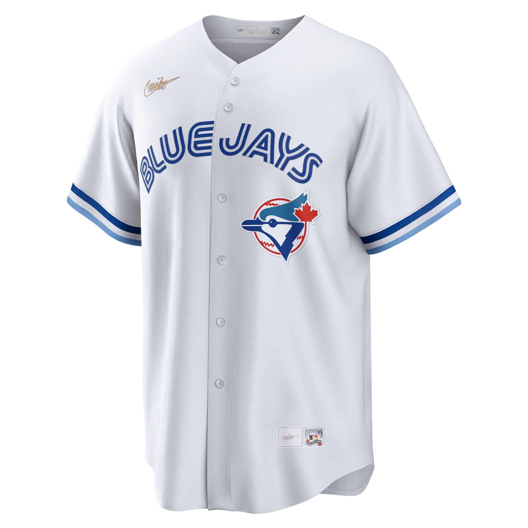 Alternative view of Toronto Blue Jays Home Cooperstown Collection Team Baseball Jersey – White