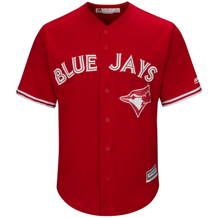 Alternative view of Toronto Blue Jays Majestic 2017 Cool Base Replica Team Baseball Jersey - Scarlet