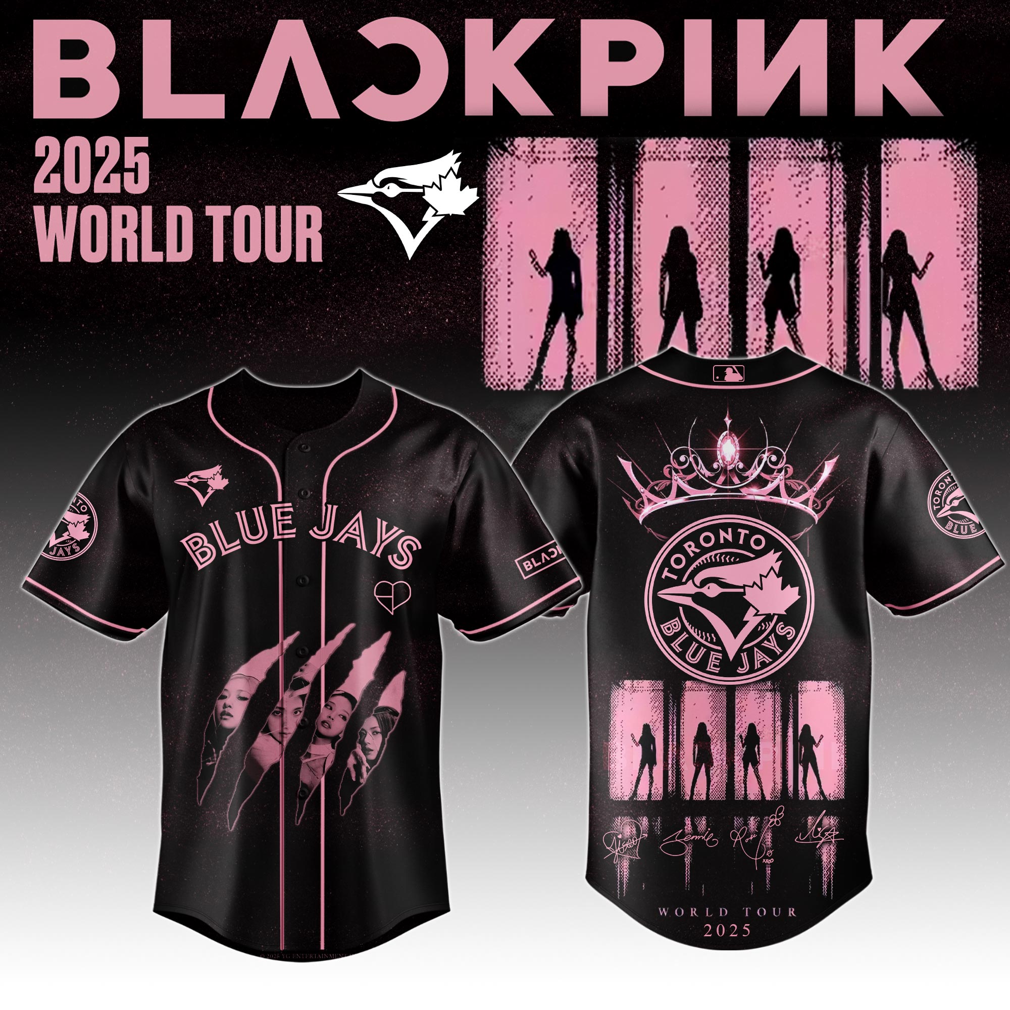 Toronto Blue Jays Mlb X Blackpink All Star Custom Baseball Jersey