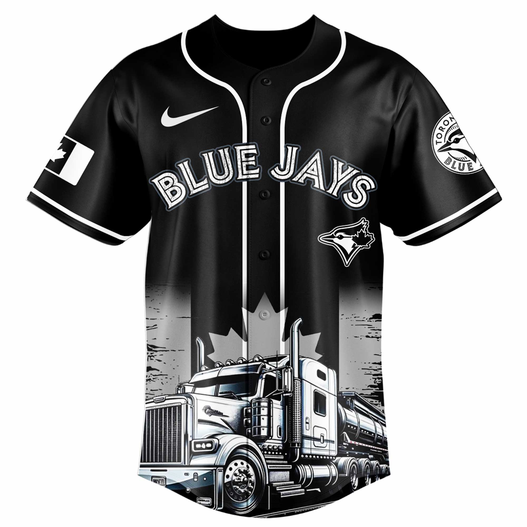 Alternative view of Toronto Blue Jays Mlb X Nation Truck Driver Appreciation Week Limited Edition Custom Baseball Jersey 2025