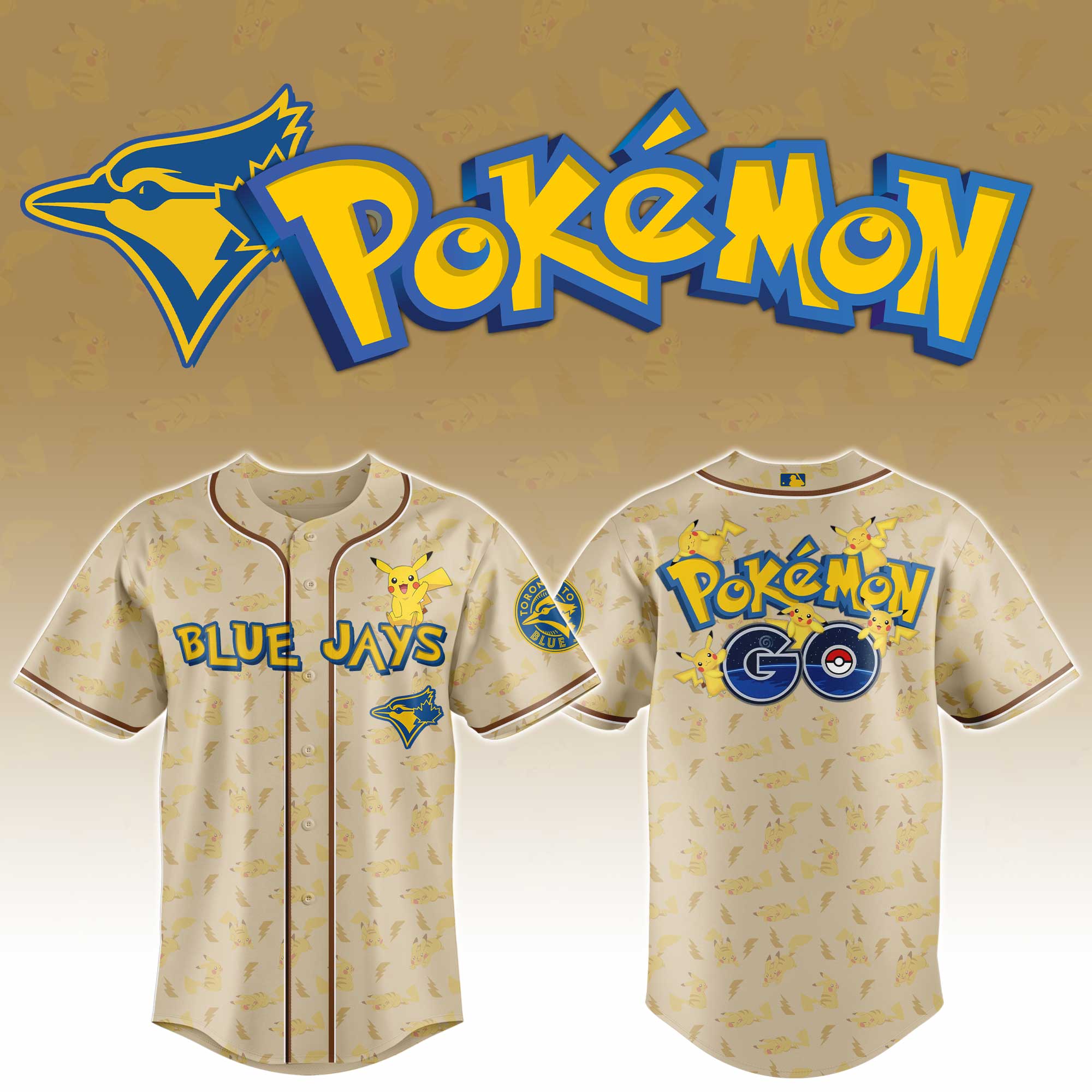 Toronto Blue Jays Mlb X Pokemon Go Custom Baseball Jersey