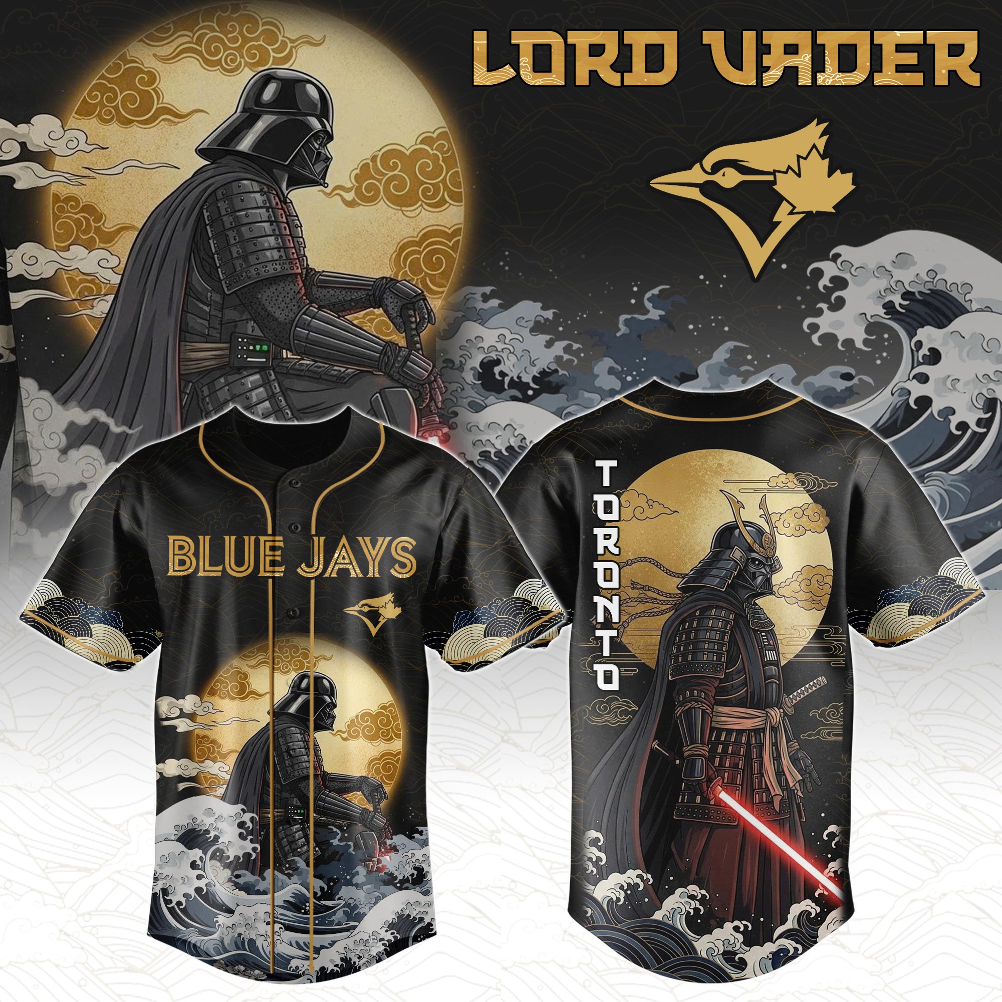 Toronto Blue Jays Mlb X Star War Japanese Style Custom Baseball Jersey