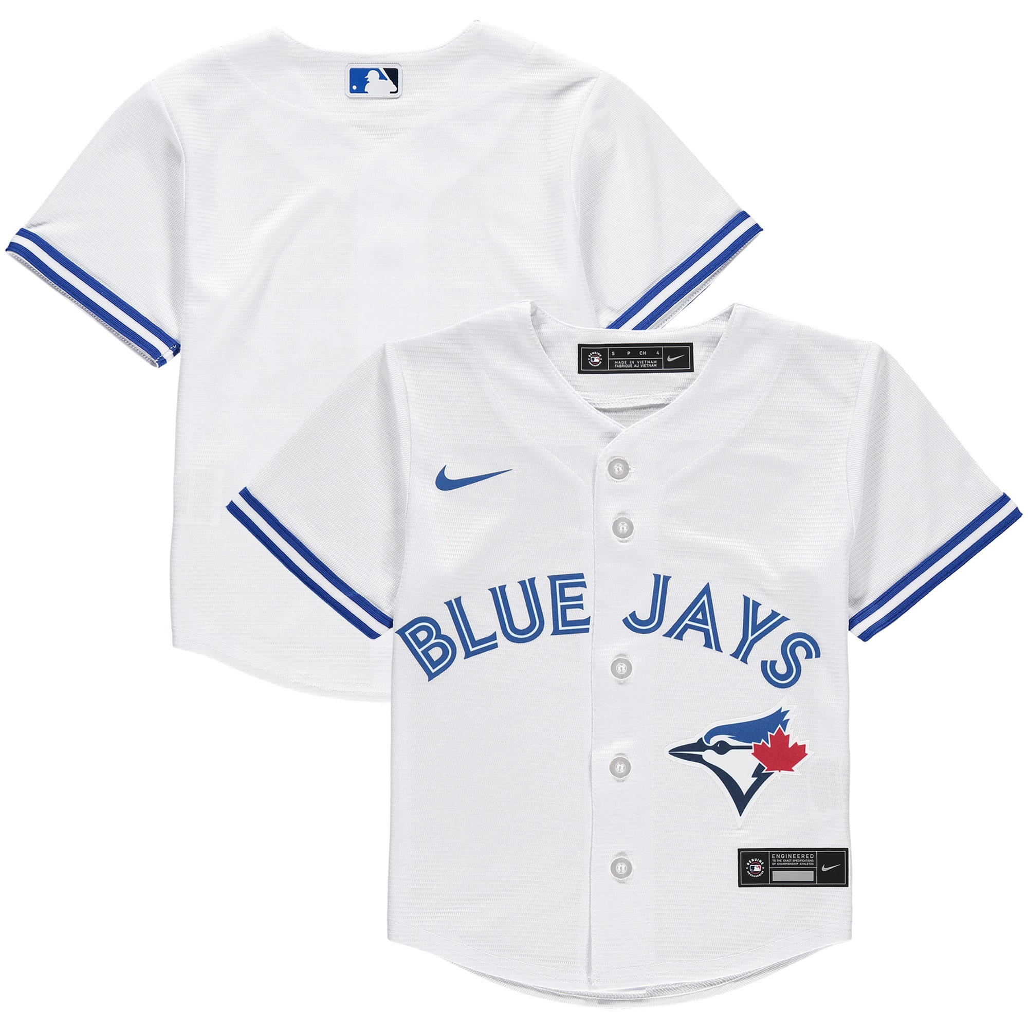 Toronto Blue Jays Preschool Home Replica Team Baseball Jersey - White