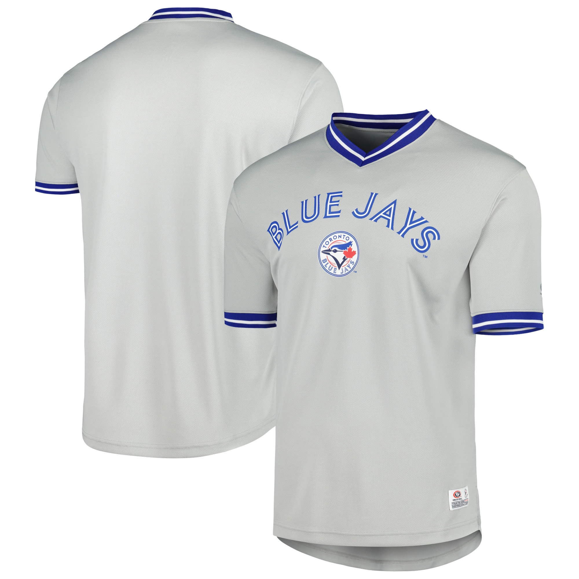 Alternative view of Toronto Blue Jays V-neck Baseball Jersey - Gray