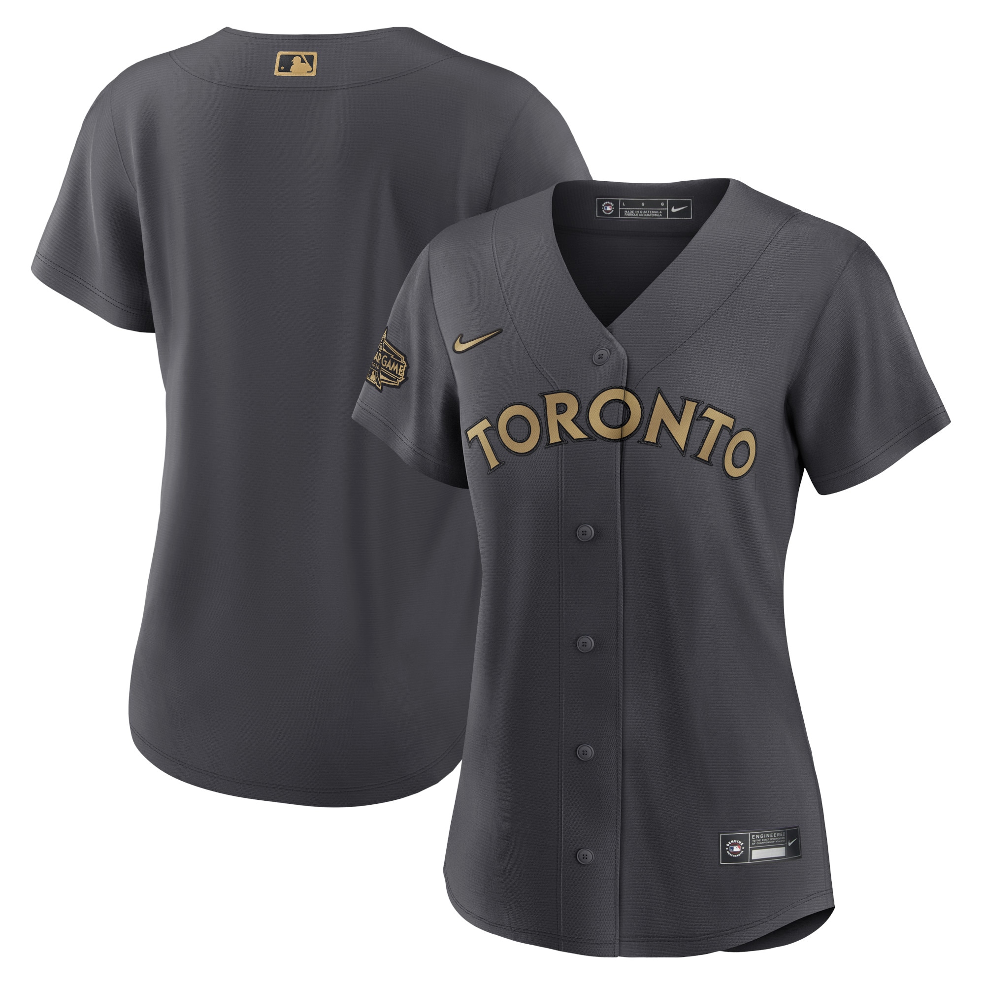 Toronto Blue Jays Women's 2022 Mlb All-star Game Replica Blank Baseball Jersey - Charcoal