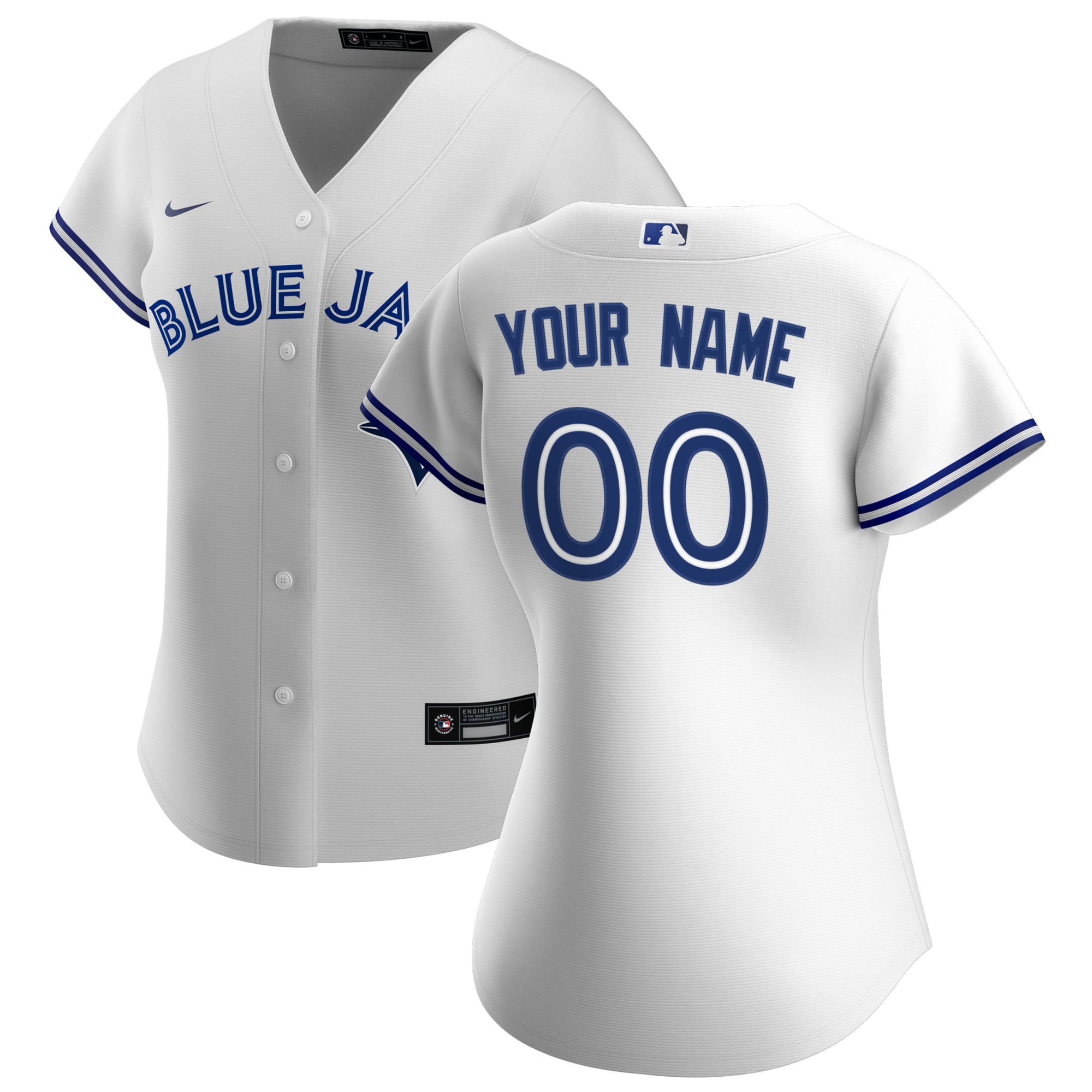 Toronto Blue Jays Women's Home Replica Custom Baseball Jersey - White