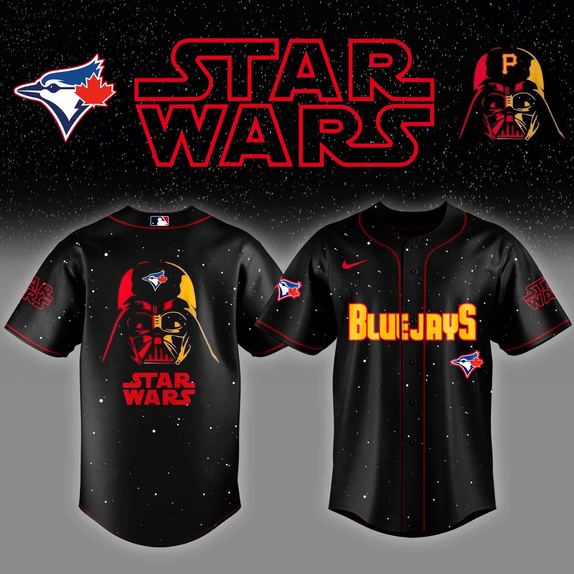 Toronto Blue Jays X Star Wars Night Custom Baseball Jersey