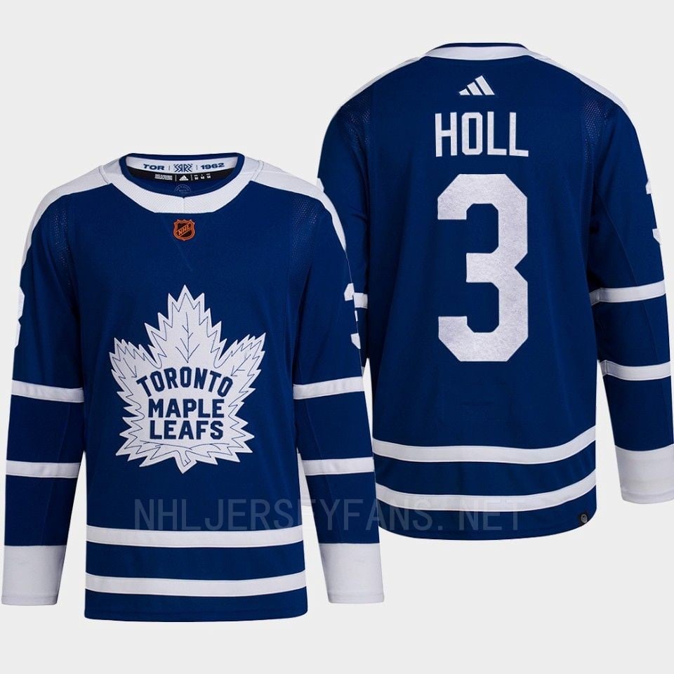 Toronto Maple Leafs 2022 Reverse Retro 2.0 Justin Holl 3 Blue Primegreen Hockey Jersey Men's - JS759 