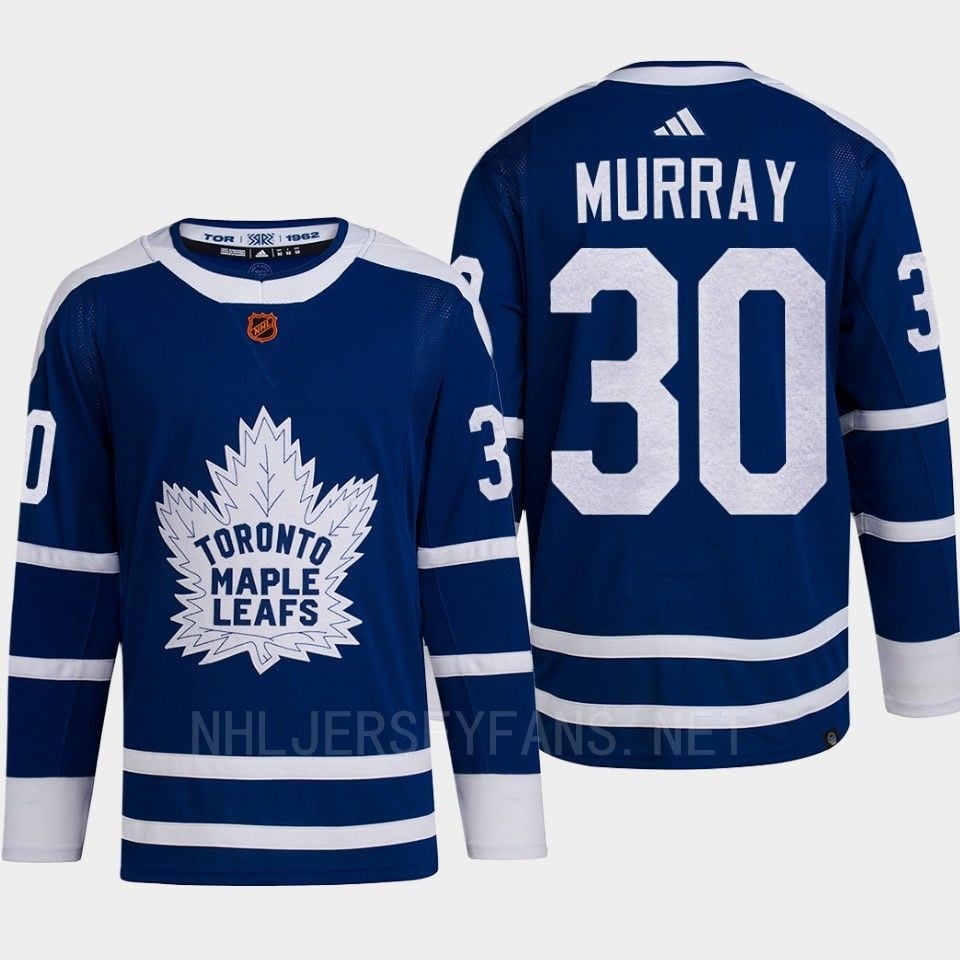 Toronto Maple Leafs 2022 Reverse Retro 2.0 Matt Murray 30 Blue Primegreen Hockey Jersey Men's - JS638 