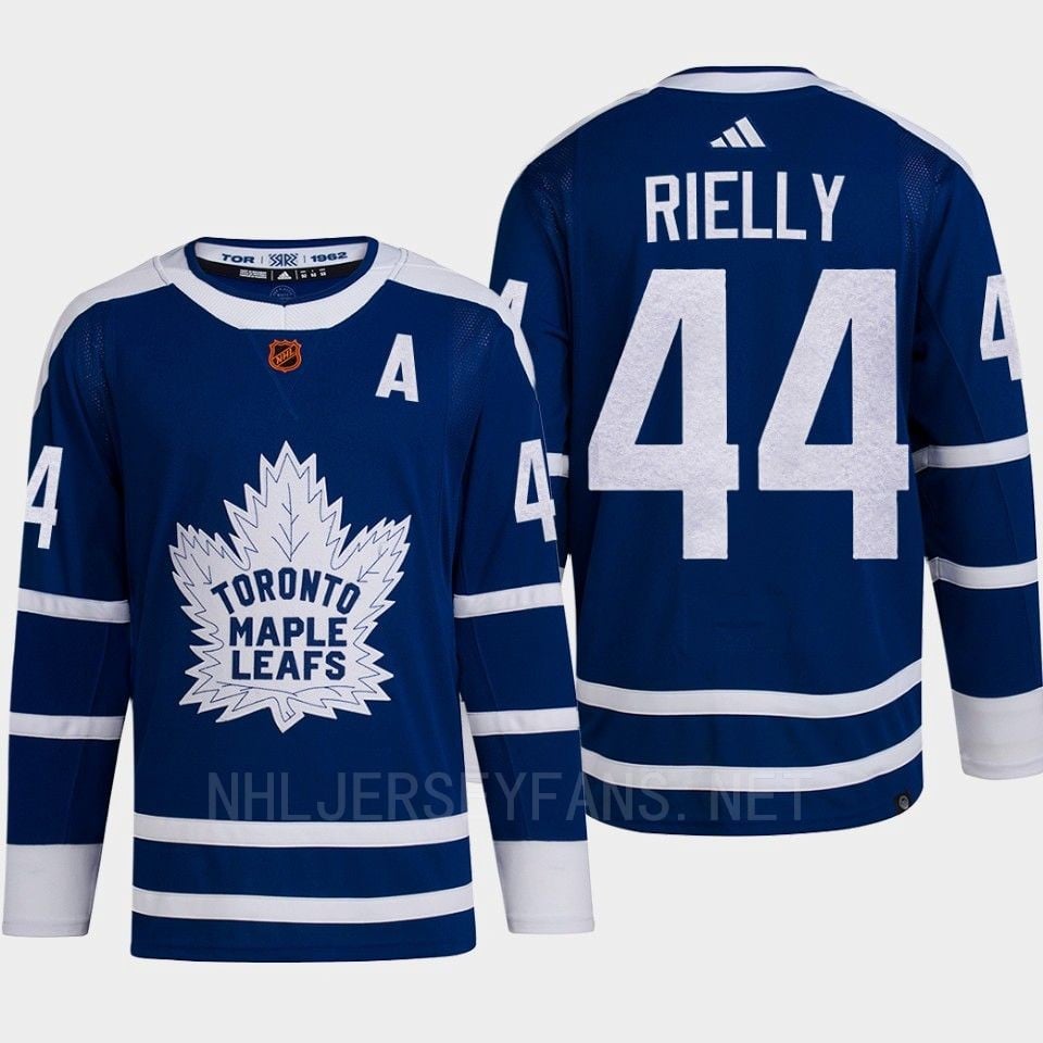 Toronto Maple Leafs 2022 Reverse Retro 2.0 Morgan Rielly 44 Blue Primegreen Hockey Jersey Men's - JS776 