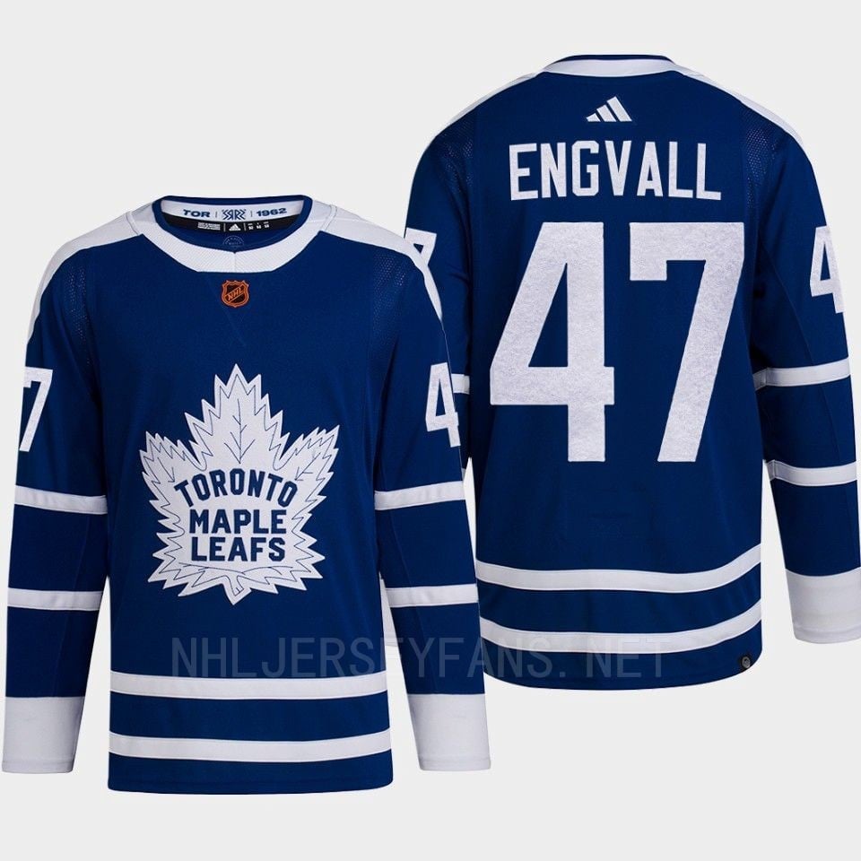 Toronto Maple Leafs 2022 Reverse Retro 2.0 Pierre Engvall 47 Blue Primegreen Hockey Jersey Men's - JS562 