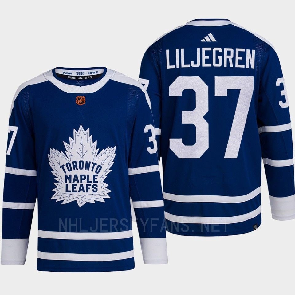 Toronto Maple Leafs 2022 Reverse Retro 2.0 Timothy Liljegren 37 Blue Primegreen Hockey Jersey Men's - JS991 
