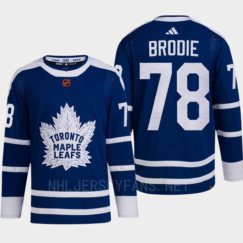 Toronto Maple Leafs 2022 Reverse Retro 2.0 T.J. Brodie 78 Blue Primegreen Hockey Jersey Men's - JS971 