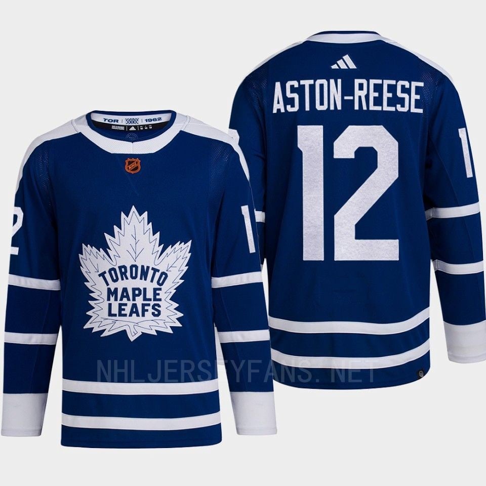 Toronto Maple Leafs 2022 Reverse Retro 2.0 Zach Aston-Reese 12 Blue Primegreen Hockey Jersey Men's - JS275 