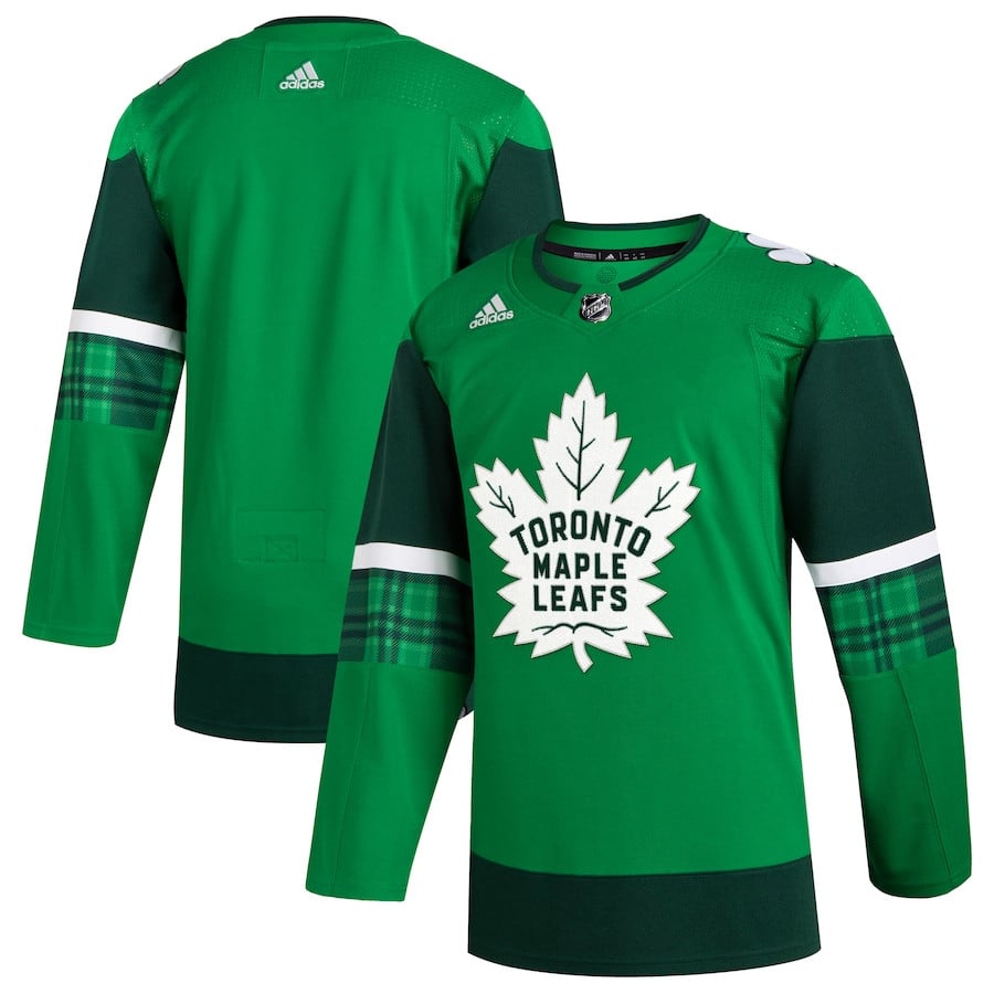 Toronto Maple Leafs 2023 St. Patrick's Day Primegreen Men Hockey Jersey - Kelly Green - JS985 