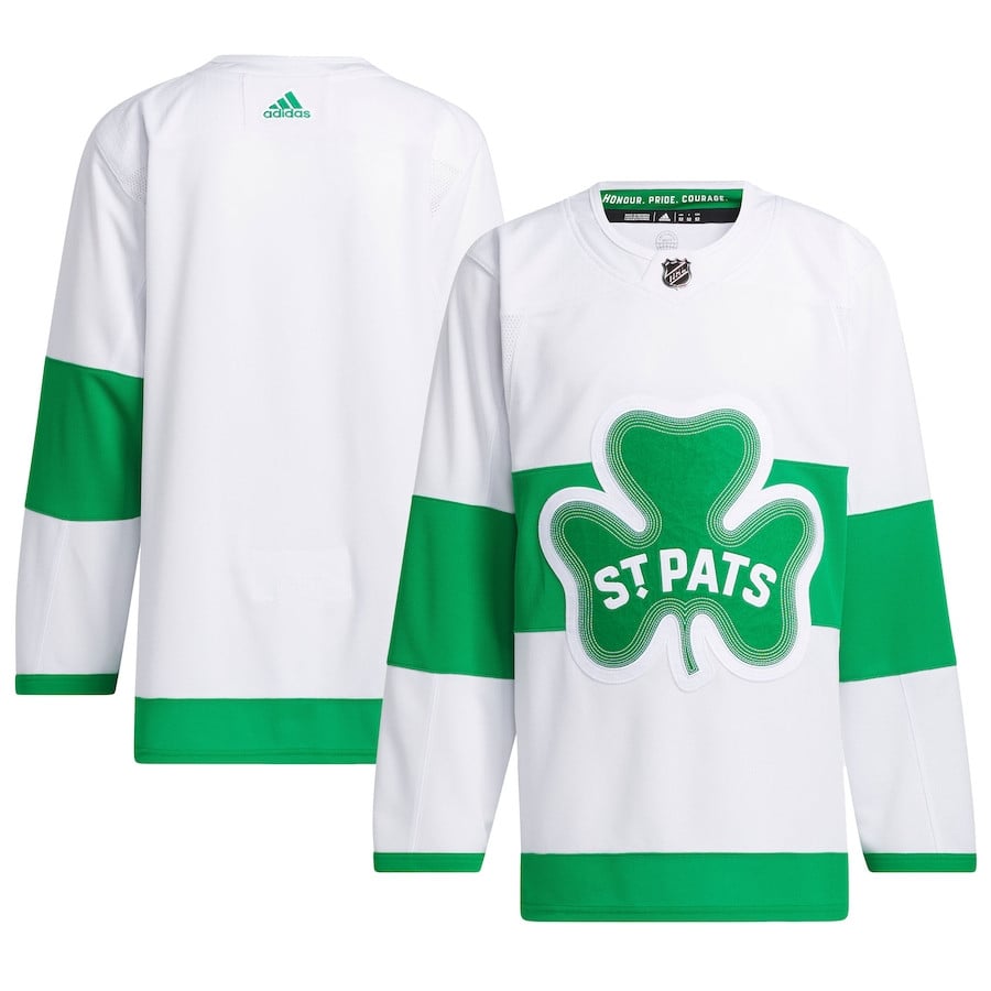 Toronto Maple Leafs St. Patricks Alternate Primegreen Men Hockey Jersey - White - JS581 