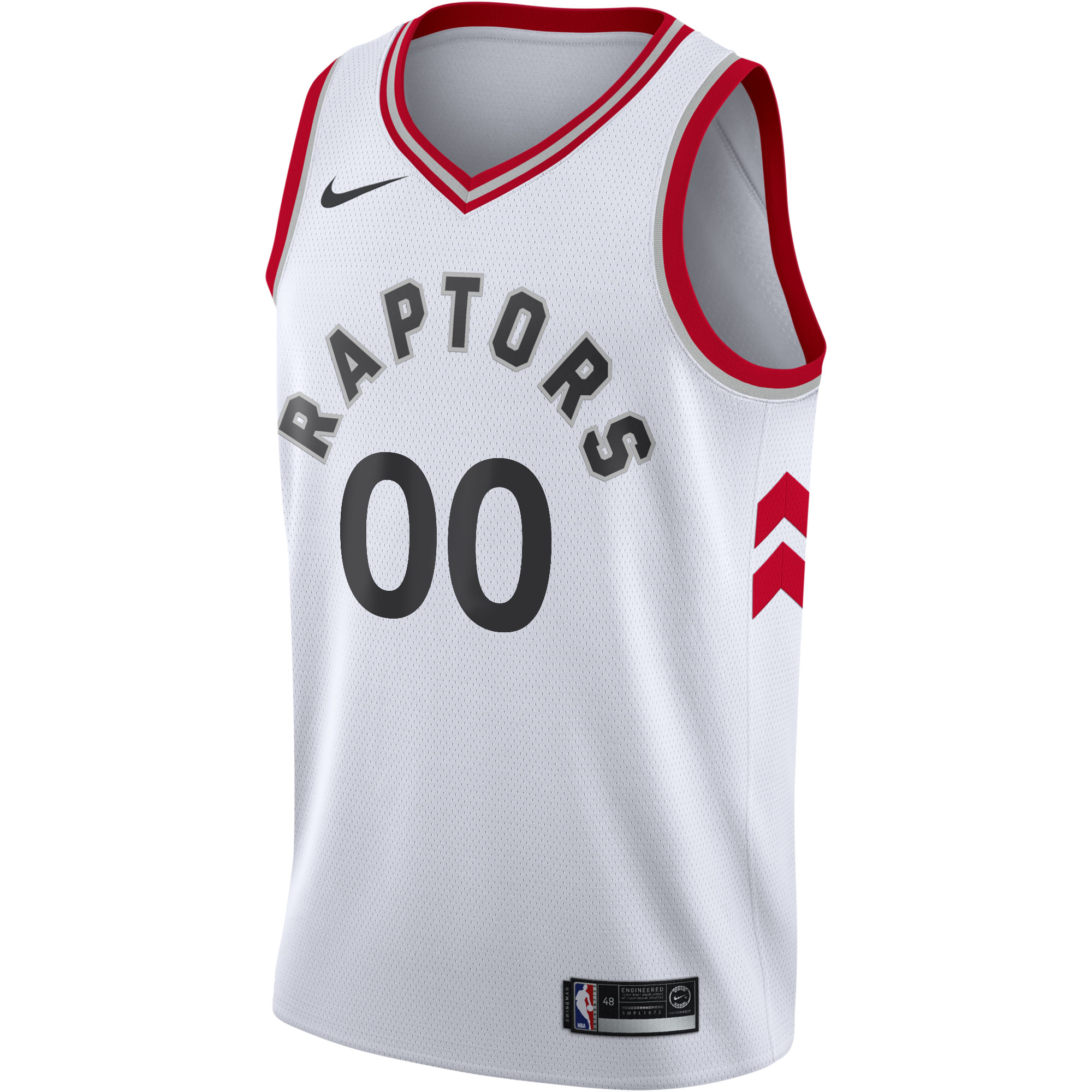 Alternative view of Toronto Raptors 2020/21 Swingman Custom Basketball Jersey - Association Edition - White