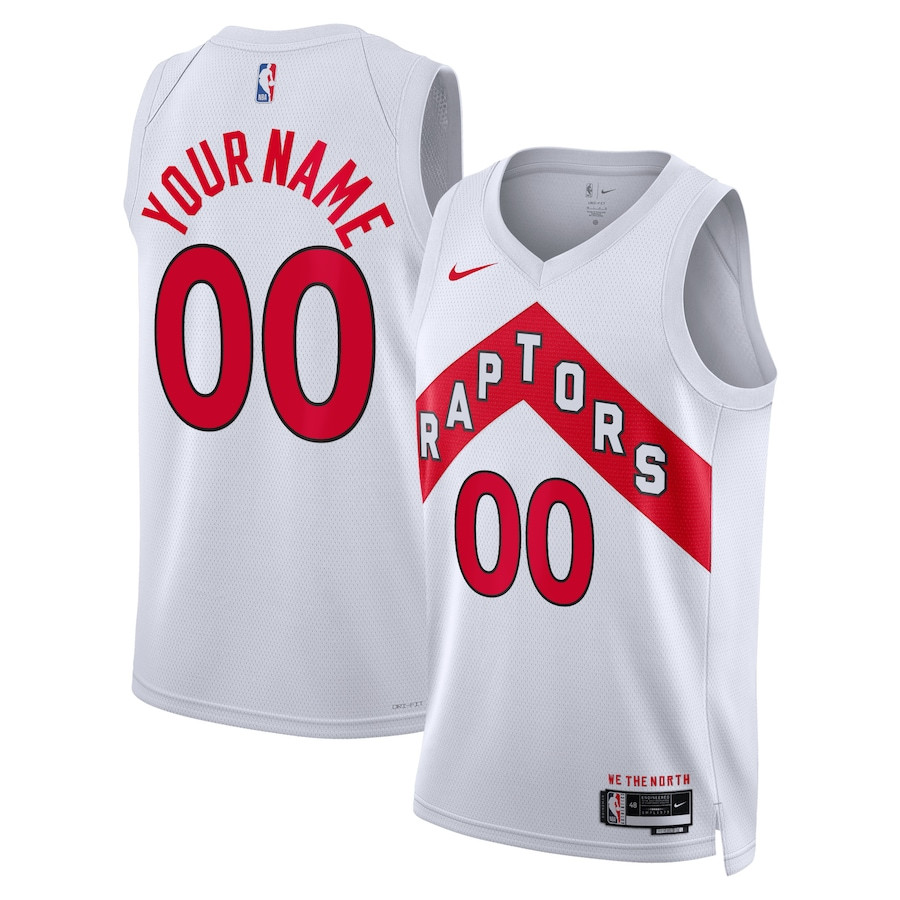 Toronto Raptors 2023/24 Association Swingman Custom Men Basketball Jersey - White - JS891 