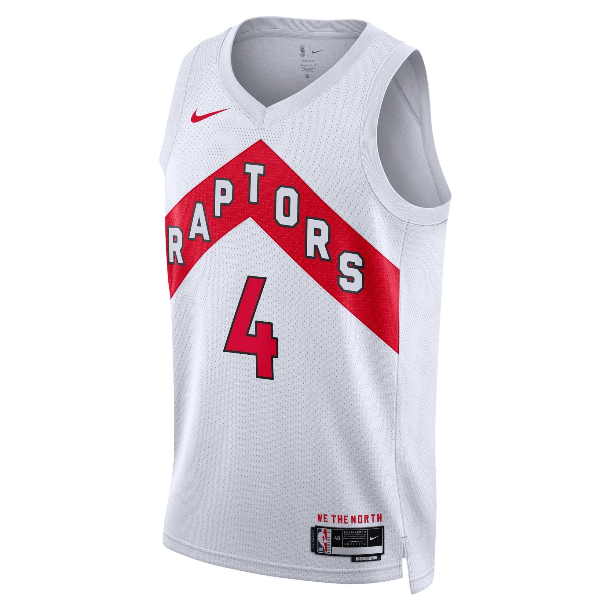 Toronto Raptors Association Edition Swingman Basketball Jersey - White - Scottie Barnes - Unisex - JS424 