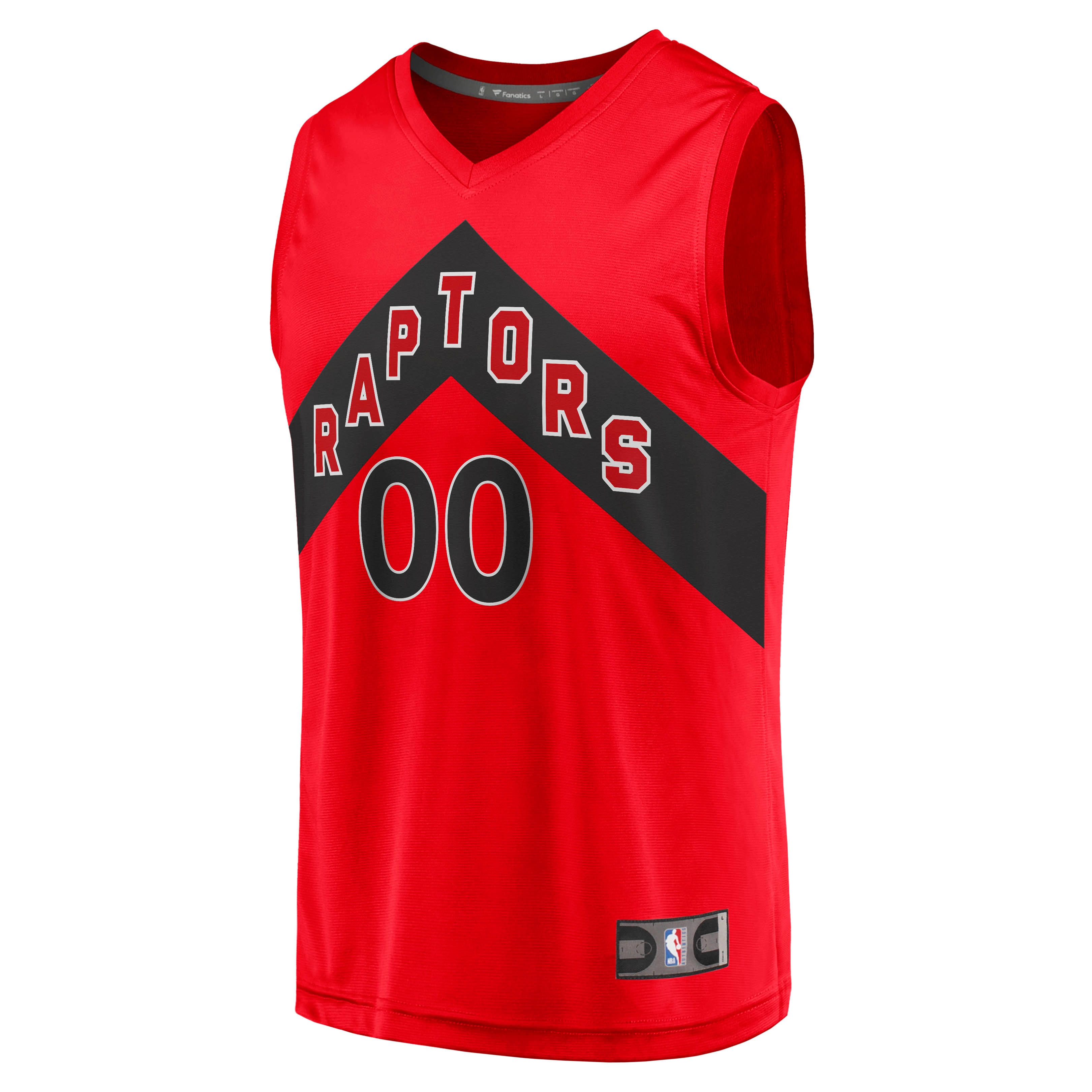 Alternative view of Toronto Raptors Fanatics Fast Break Replica Custom Basketball Jersey - Icon Edition - Red