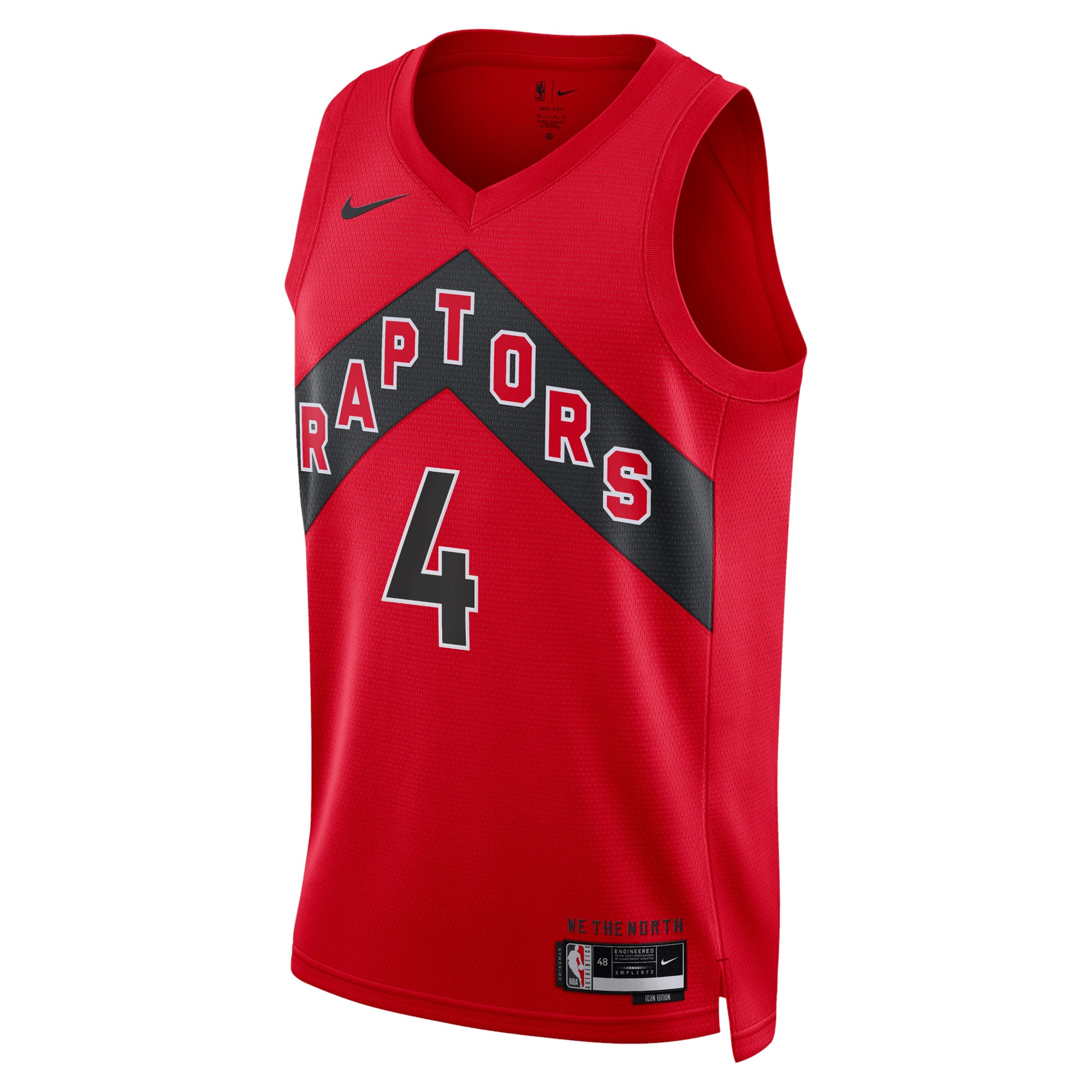 Toronto Raptors Icon Edition Swingman Basketball Jersey - Red - Scottie Barnes - Unisex - JS480 