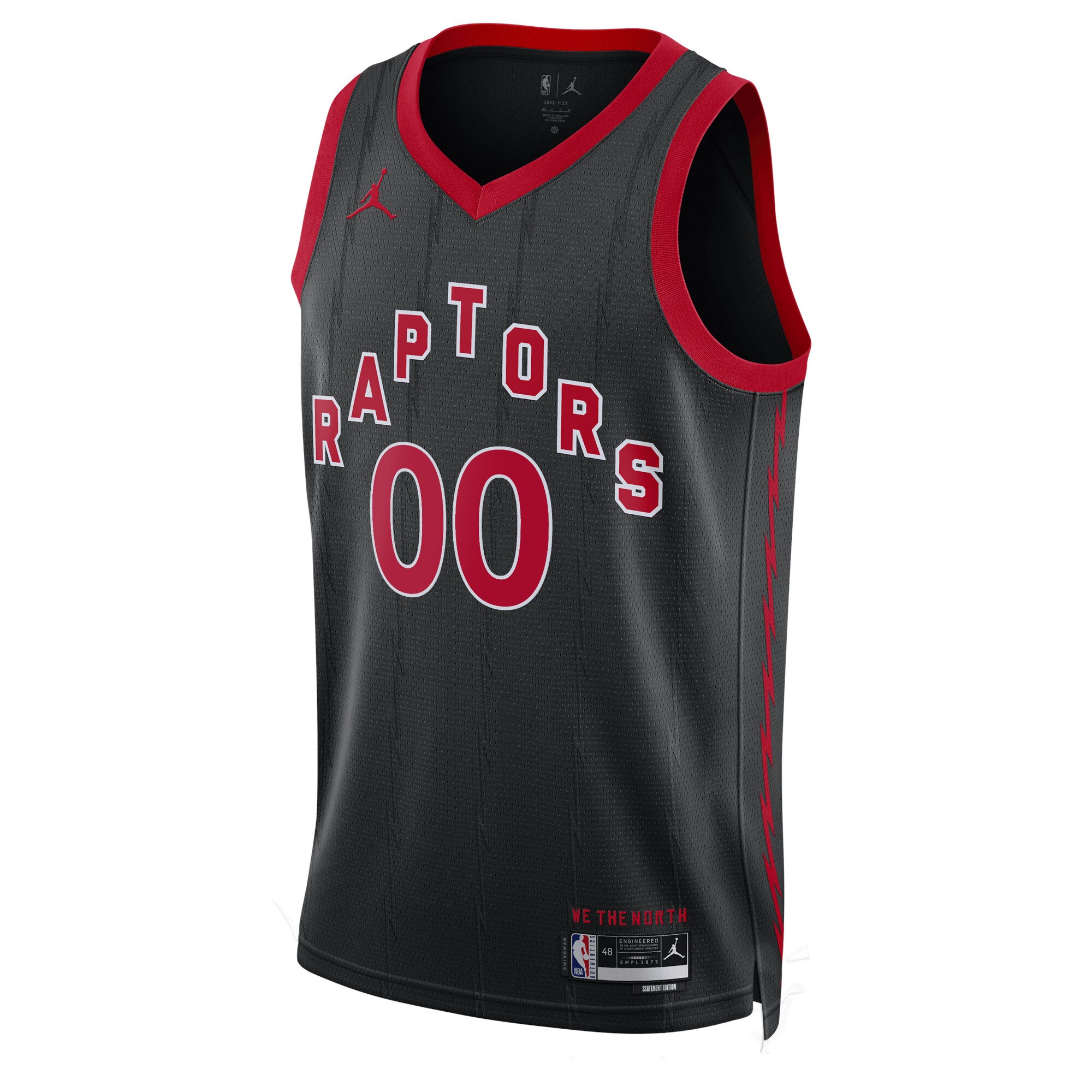 Alternative view of Toronto Raptors Jordan Brand Unisex 2022/23 Swingman Custom Basketball Jersey - Statement Edition - Black
