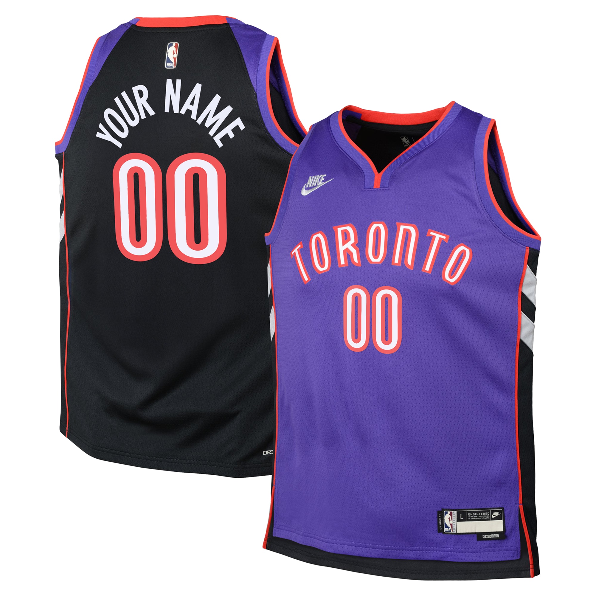 Toronto Raptors NBA Hardwood Classic Swingman Basketball Jersey - Custom - Youth - JS316 