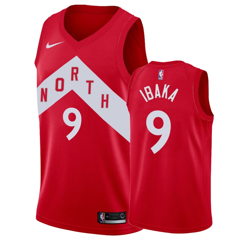 Toronto Raptors Serge Ibaka Red Earned Edition Basketball Jersey
