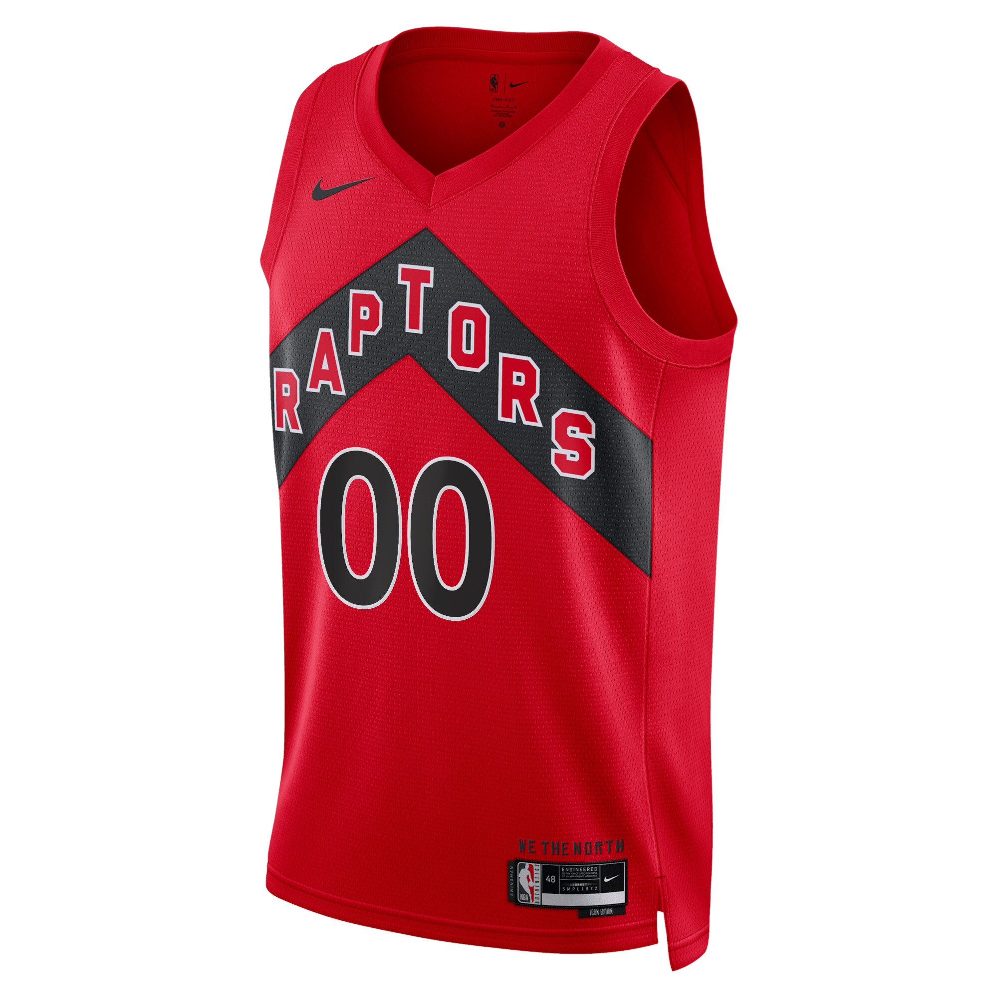 Alternative view of Toronto Raptors Unisex Swingman Custom Basketball Jersey Red - Icon Edition
