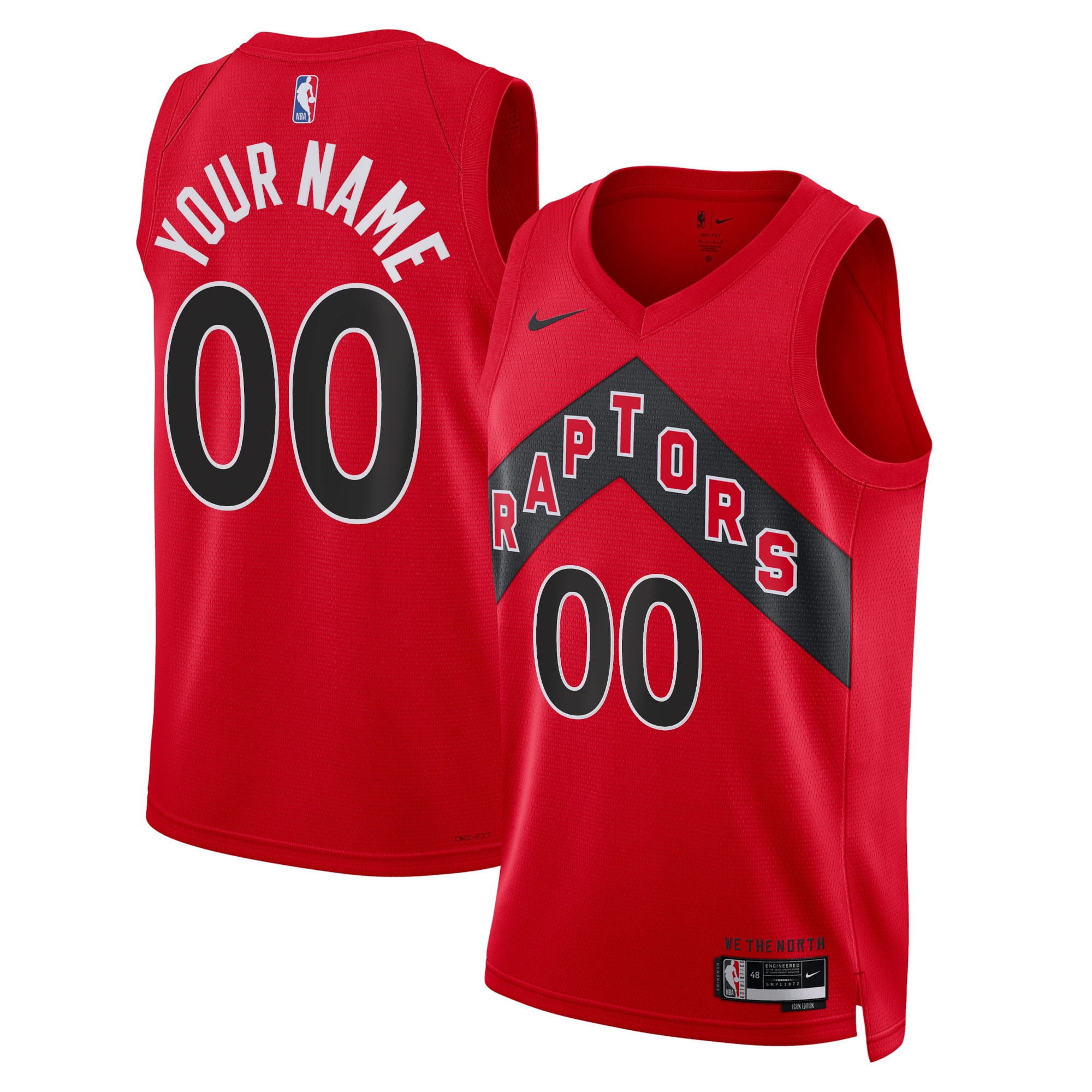 Toronto Raptors Unisex Swingman Custom Basketball Jersey Red - Icon Edition