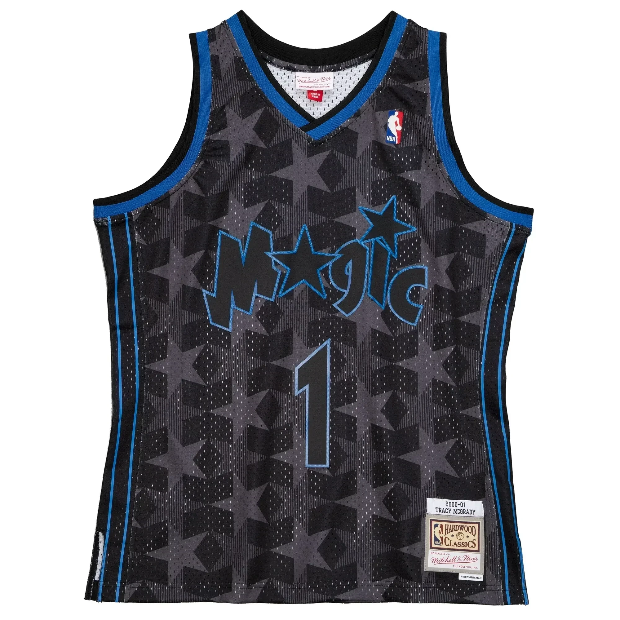 Alternative view of Tracy Mcgrady Orlando Magic Mitchell & Ness 2000-01 Hardwood Classics Reload 2.0 Swingman Basketball Jersey - Black - JS977 