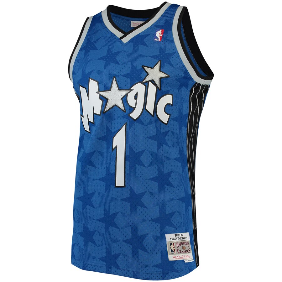 Alternative view of Tracy Mcgrady Orlando Magic Mitchell & Ness 2001-02 Hardwood Classics Swingman Basketball Jersey - Blue