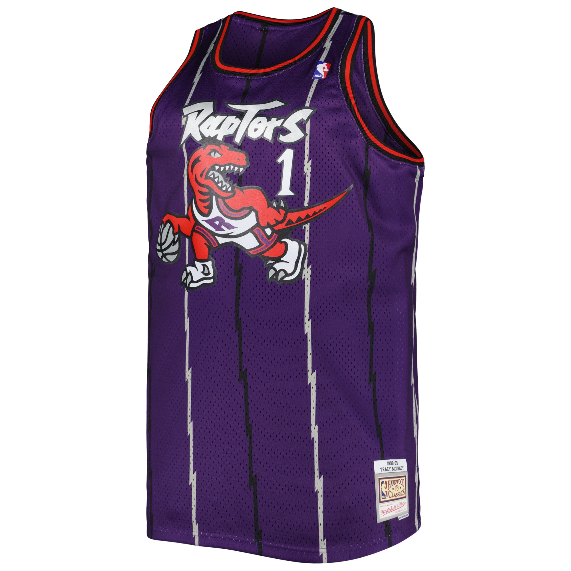 Alternative view of Tracy Mcgrady Toronto Raptors Mitchell & Ness Big & Tall Hardwood Classics 1998/99 Swingman Basketball Jersey - Purple