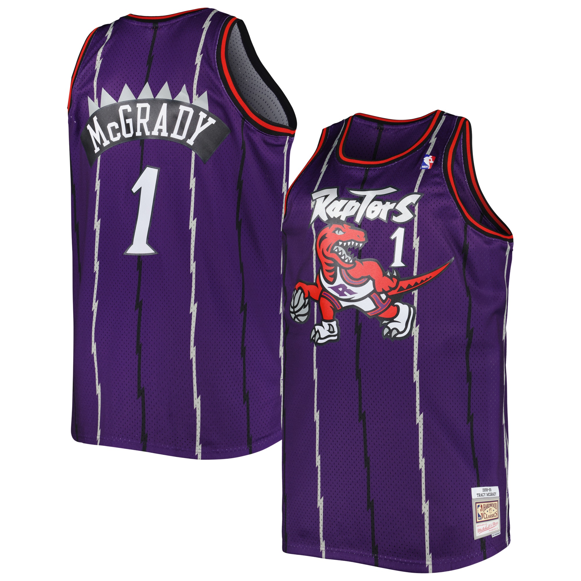 Tracy Mcgrady Toronto Raptors Mitchell & Ness Big & Tall Hardwood Classics 1998/99 Swingman Basketball Jersey - Purple