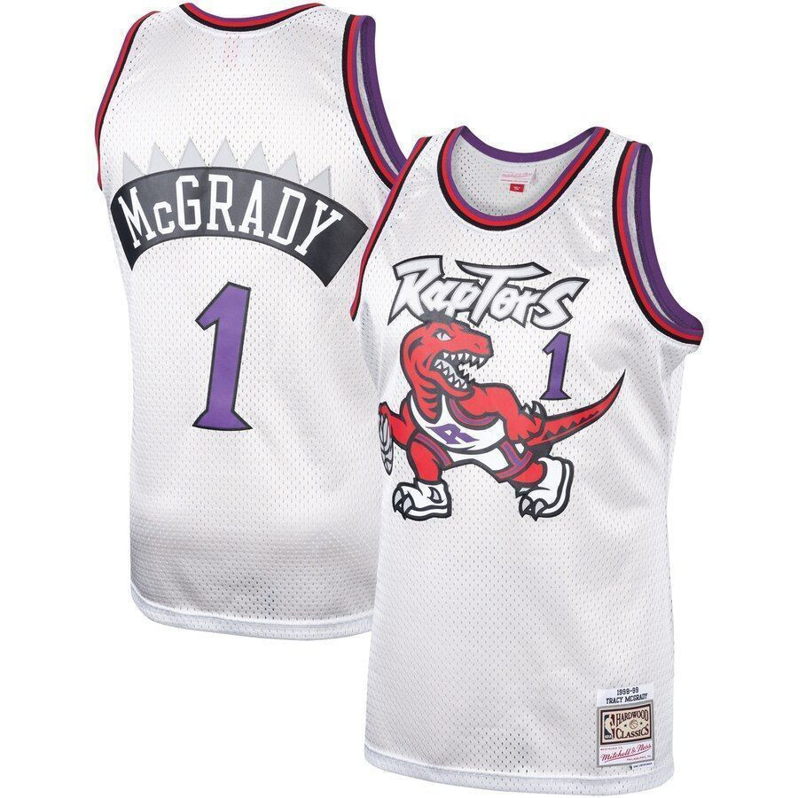 Tracy Mcgrady Toronto Raptors Mitchell & Ness Hardwood Classics Platinum Swingman Basketball Jersey - JS838 