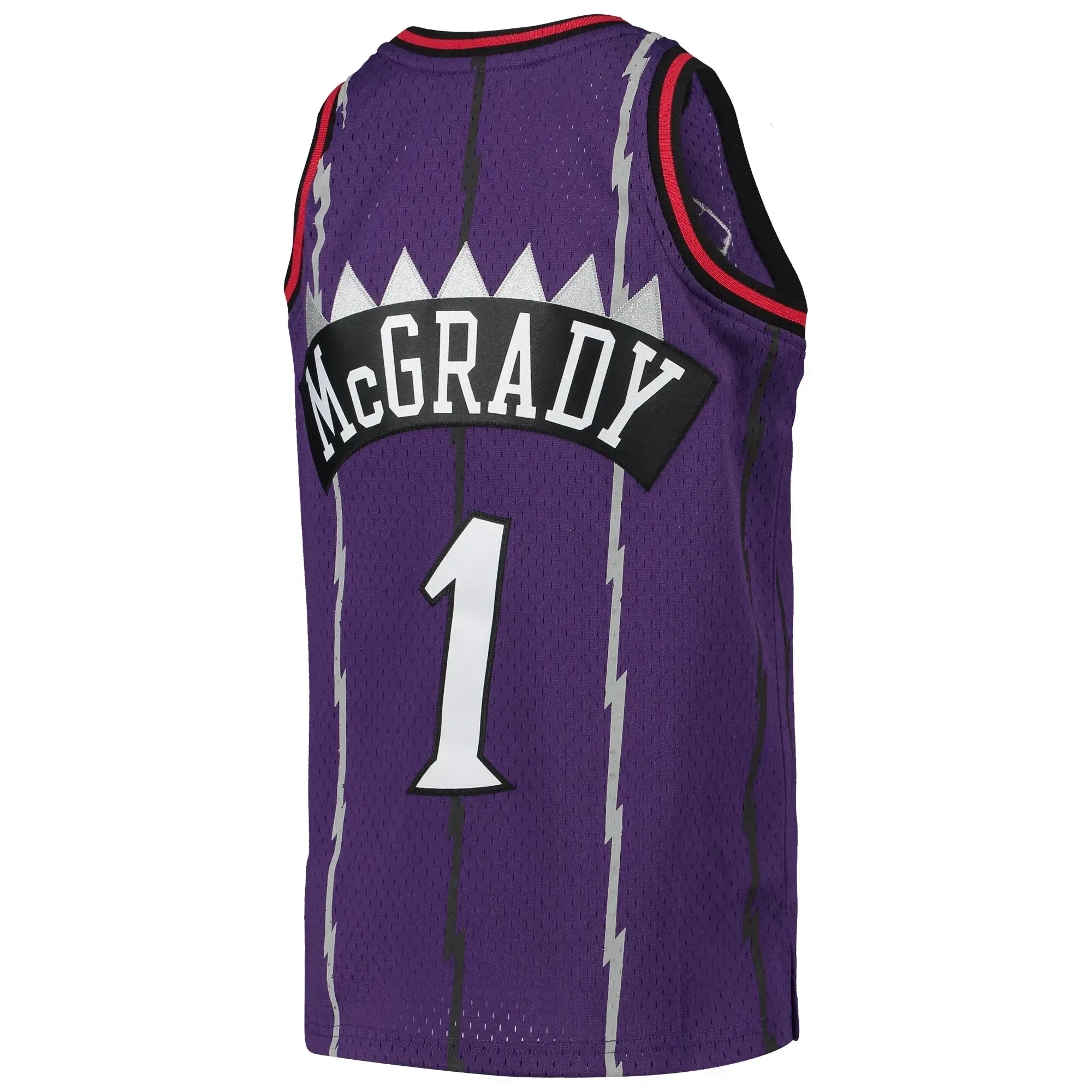 Alternative view of Tracy Mcgrady Toronto Raptors Mitchell & Ness Youth 1998-99 Hardwood Classics Swingman Throwback Basketball Jersey - Purple - JS160 