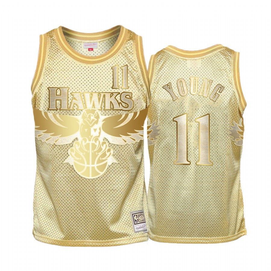 Trae Young 11 Atlanta Hawks Golden Midas SM Basketball Jersey - JS545 