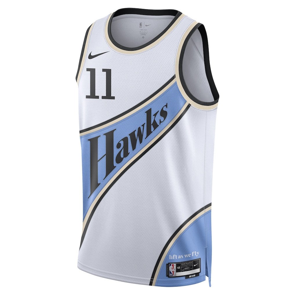 Alternative view of Trae Young 11 Atlanta Hawks Unisex 2024/25 Swingman Player Basketball Jersey - City Edition - White - JS153 