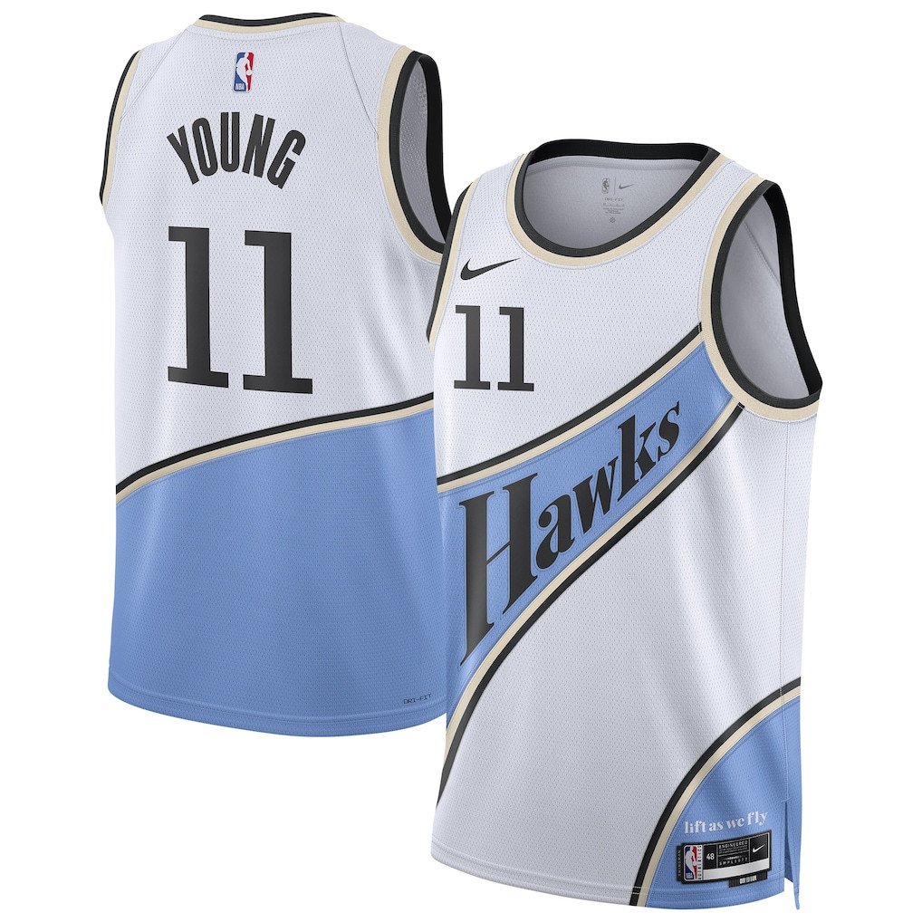 Trae Young 11 Atlanta Hawks Unisex 2024/25 Swingman Player Basketball Jersey - City Edition - White - JS153 