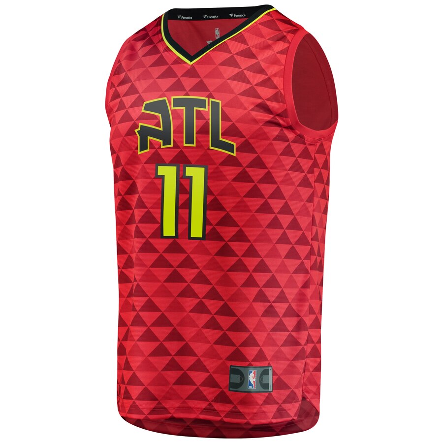 Alternative view of Trae Young Atlanta Hawks Fanatics Branded Fast Break Alternate Basketball Jersey - Red
